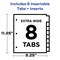 Avery Big Tab Dividers for 3 Ring Binders, 8-Tab Set, Two-Pocket Plastic Binder Dividers, Insertable Big Tabs, Multicolor, Works With Sheet Protectors, 1 Set (11907) - 24 Pack